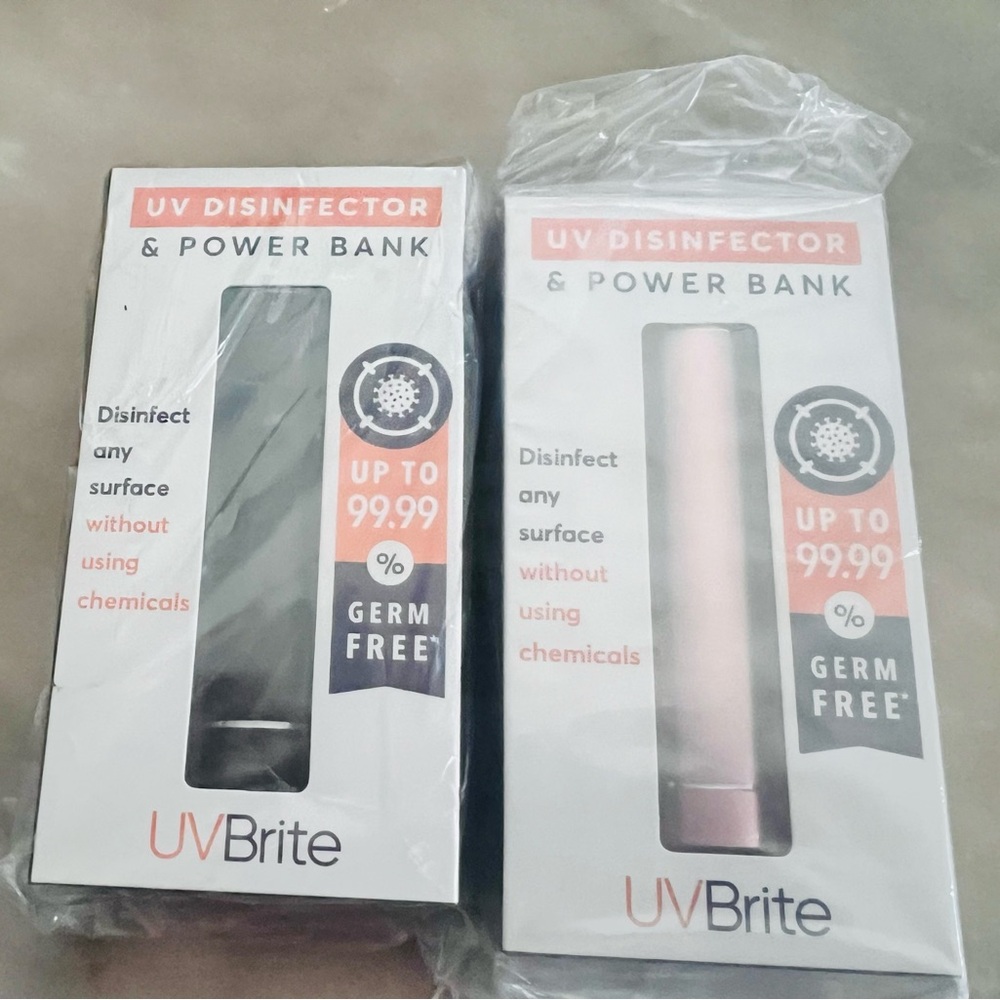 NIB 2 Power Bank to charge Phones & Personal Sterilizer Black & Pink